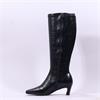 Pedro Anton Xavia Low Heel Long Boot - Black Croc
